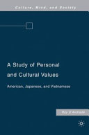 A Study of Personal and Cultural Values Book