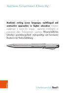 Academic writing across languages: multilingual and contrastive approaches in higher education Pdf/ePub eBook
