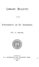 Library Bulletin Of The University Of Saint Andrews