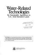Water related Technologies for Sustainable Agriculture in U S  Arid semiarid Lands