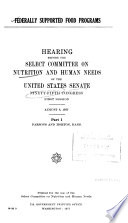 Hearings  Reports and Prints of the Senate Select Committee on Nutrition and Human Needs Book