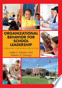 Organizational Behavior for School Leadership Book