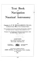 Text Book of Navigation and Nautical Astronomy