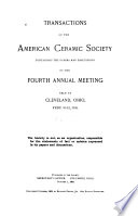 Transactions of the American Ceramic Society Book