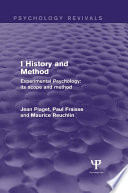 Experimental Psychology Its Scope and Method  Volume I  Psychology Revivals  Book