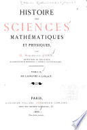 Histoire Des Sciences Mathématiques Et Physiques: De Lagrange à Laplace