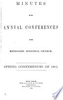 Minutes of the Annual Conferences of the Methodist Episcopal Church Book