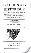 Journal Historique de la R  volution Op  r  ndans la Constitution de la Monarchie Fran  oise  1