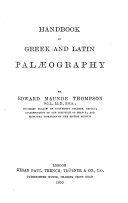 Handbook of Greek and Latin Palæography