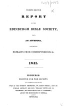 Report of the Edinburgh Bible Society