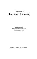 The Bulletin of Hamline University
