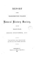 Report of the Marlborough College Natural History Society  founded April 9th  1864   for the Year Ending    