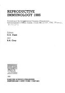 Reproductive Immunology 1986 Book