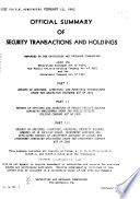 Official Summary of Security Transactions and Holdings