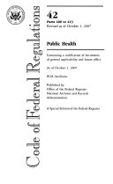 Code of Federal Regulations Title 42 Public Health