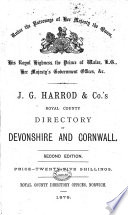 J G  Harrod   Co  s Royal County Directory of Devonshire and Cornwall Book PDF