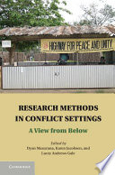 Research Methods In Conflict Settings