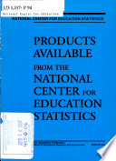 Products Available from the National Center for Education Statistics