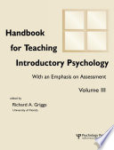 Handbook for Teaching Introductory Psychology Book