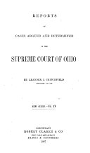 Reports of Cases Argued and Determined in the Supreme Court of Ohio