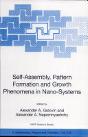 Self Assembly  Pattern Formation and Growth Phenomena in Nano Systems