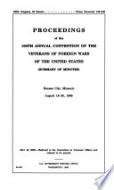 Proceedings Of The Annual Convention Of The Veterans Of Foreign Wars Of The United States Summary Of Minutes 