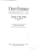 F  Scott Fitzgerald Manuscripts Book