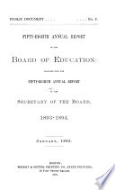 Annual Report of the Board of Education Book