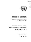 Report of the ... Session of the Commission on Human Rights