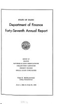 Report of Bureau of Banking  Bureau of Liquidation  Bureau of Blue Sky  Etc