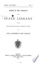 Report of the Librarian of the State Library of Massachusetts