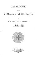 Catalogue of the Officers and Students of Brown University