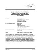 Lower Snake River Juvenile Salmon Migration Feasibility Report/environmental Impact Statement: Chapters 1-4