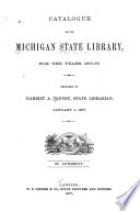 Catalogue Of The Michigan State Library