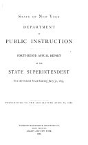 Annual Report of the Superintendent of Common Schools