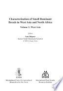 Characterization of Small Ruminant Breeds in West Asia and North Africa: West Asia