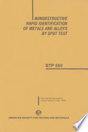 Nondestructive Rapid Identification of Metals and Alloys by Spot Test Book