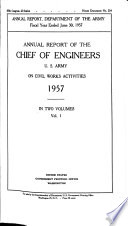 Annual Report of the Chief of Engineers  U S  Army  on Civil Works Activities