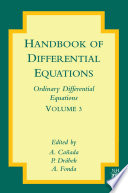 Handbook of Differential Equations  Ordinary Differential Equations Book
