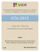 Proceedings of The International Conference on eBusiness  eCommerce  eManagement  eLearning and eGovernance 2015