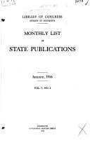 Monthly Check-list of State Publications