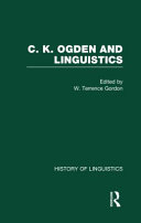 C. K. Ogden and Linguistics