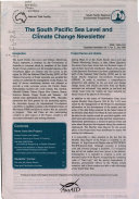 The South Pacific Sea Level and Climate Change Newsletter