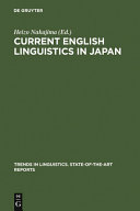 Current English Linguistics in Japan