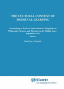 The cultural context of medieval learning