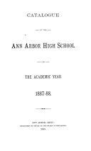 Catalogue of the Ann Arbor High School for the Academic Year