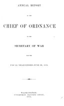 Report of the Chief of Ordnance