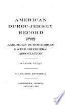 American Duroc Jersey Record Book