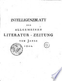 Intelligenzblatt der Allgemeinen Literatur-Zeitung vom Jahre 1800