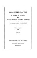 Collected Papers by Members of the Staff of the International Health Board